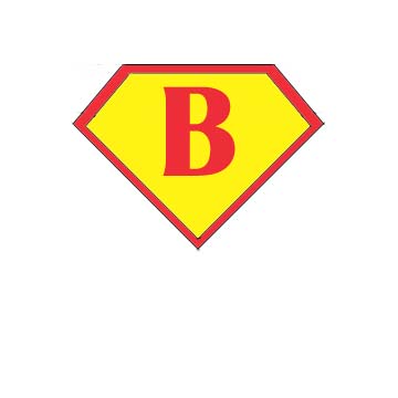 Red and yellow shield logo with a big letter B